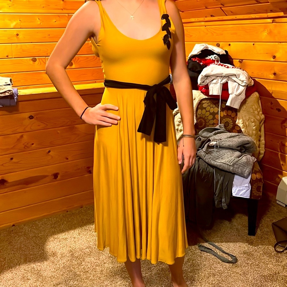 Dark yellow Tricia Fix dress, size small